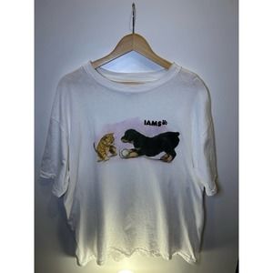 Vintage Iams dog and cat promo tee